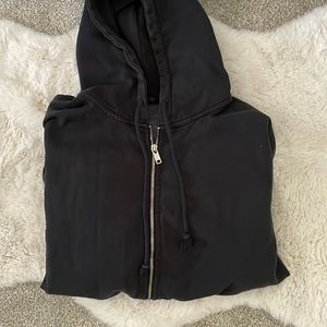 Pacsun Brandy Melville Oversized Black Zip Up Hoodie